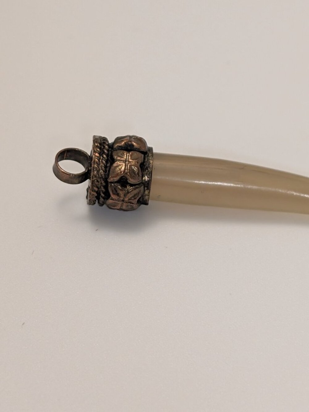 Very Nice AGATE CARVED HORN Pendant - Picture 8 of 8